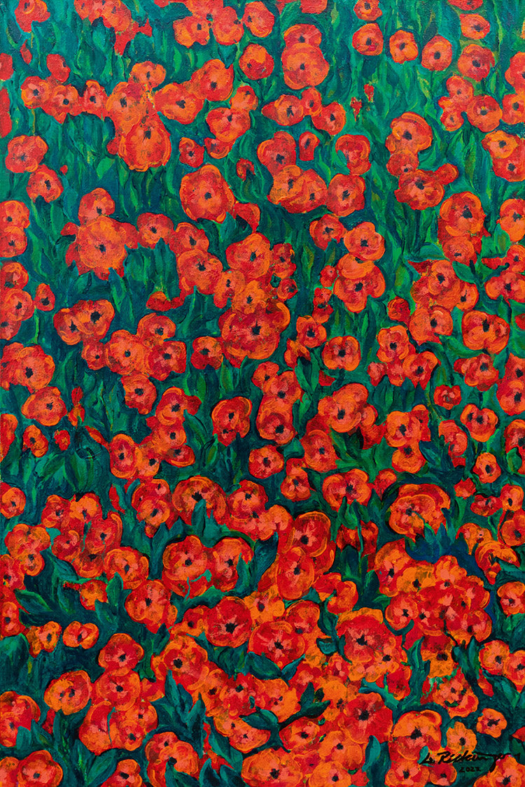 "Druck 'Mohnblumen', Größe 60 x 90cm"
