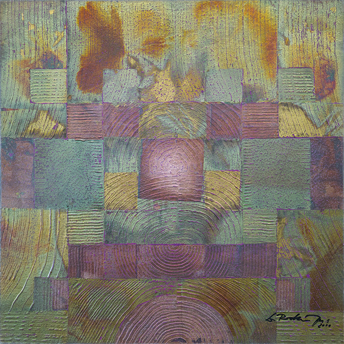 "Druck 'Kammzug silber ox', Größe 60 x 60cm"