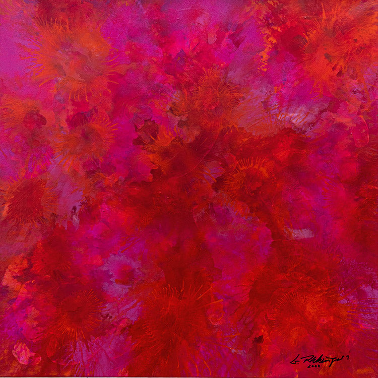 "Druck 'Die Pracht in rot', Größe 60 x 60cm"