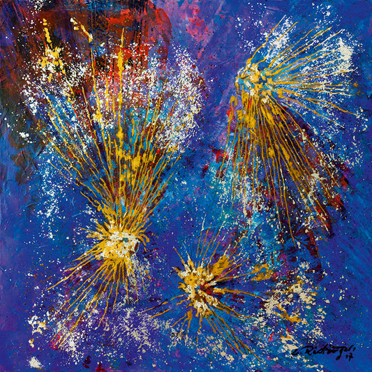 "Druck 'Feuerwerk', Größe 60 x 60cm"