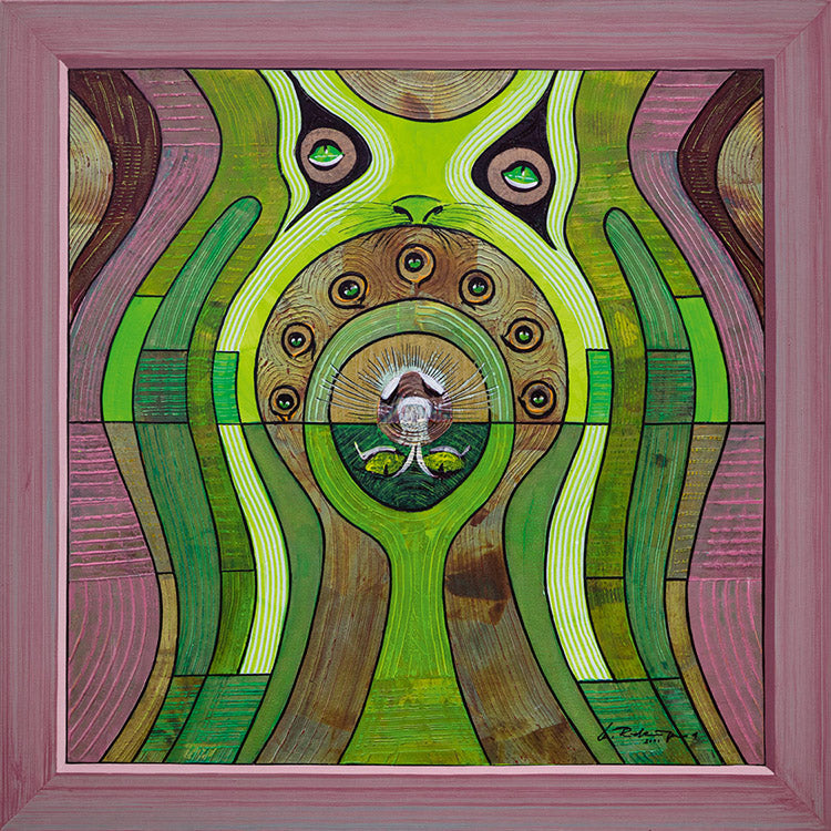 "Druck 'Schlüsselloch Katze', Größe 60 x 60cm"