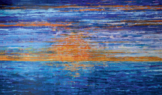 "Druck 'Sonnenaufgang Acrylkammzug', Größe 120 x 70cm"