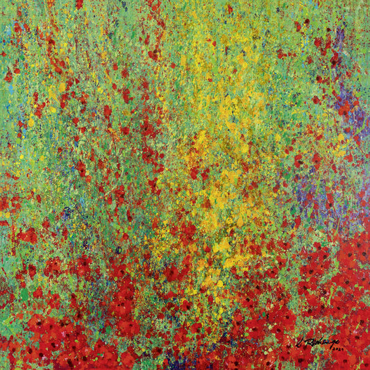 "Druck 'Rosen für Maria', Größe 100 x 100cm"