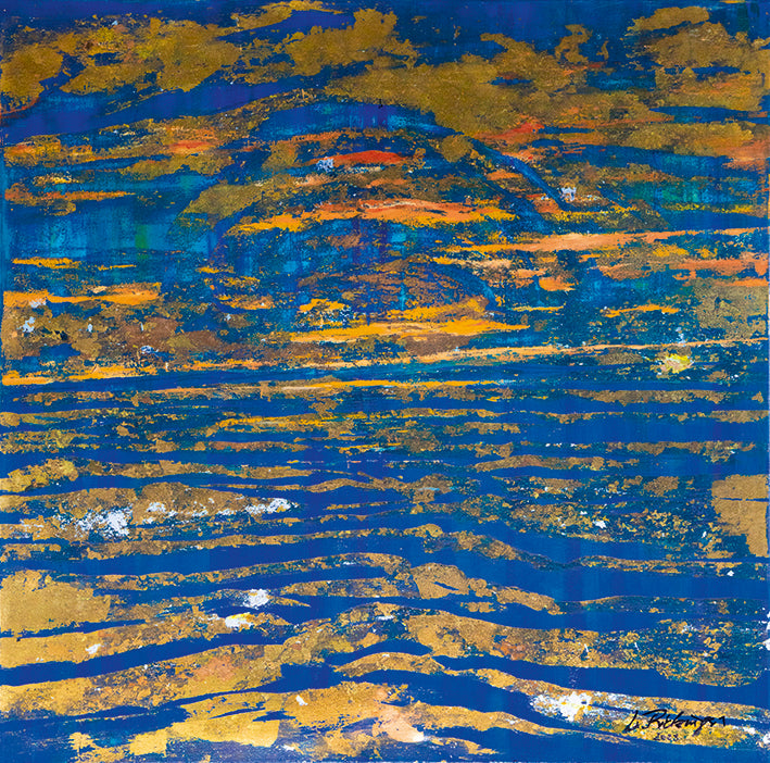 "Druck 'Nachtleuchten am Meer', Größe 80 x 80cm"