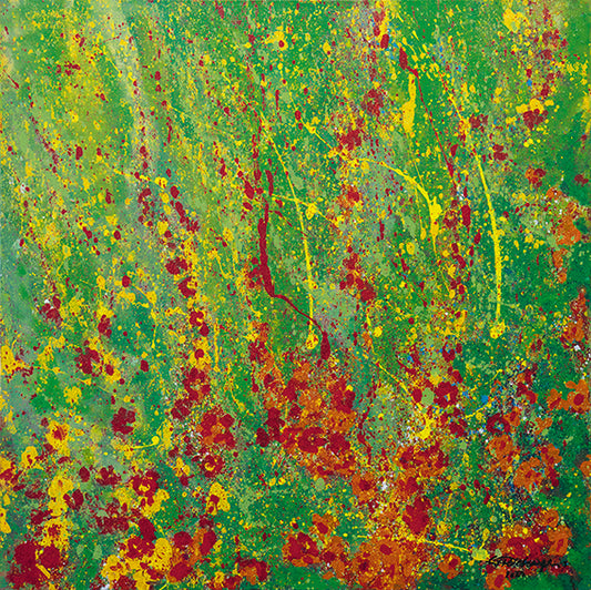 "Druck 'Im Garten', Größe 80 x 80cm"
